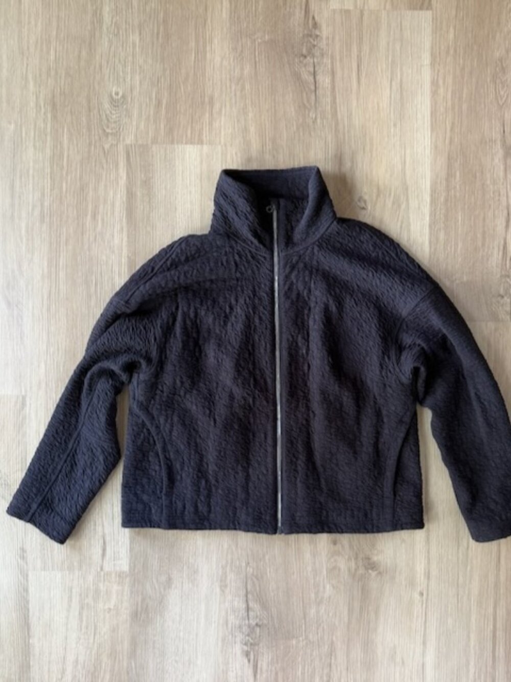 Lululemon Rippled Full Zip Jacket Black Sz 6